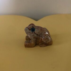 Miniature Soapstone Frog Figurine